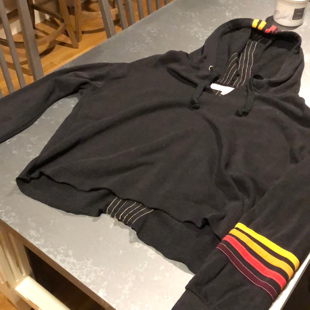 Vintage Havana striped cotton-blend hoodie!!